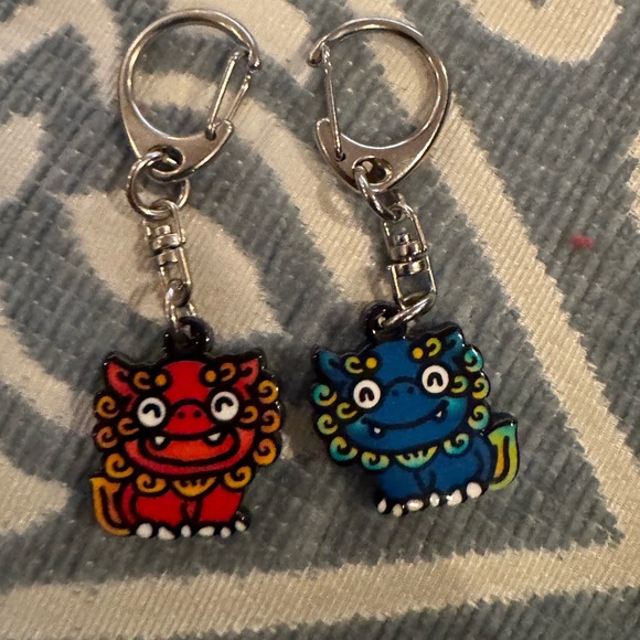 Accessories - Red and Blue Lion Keychains